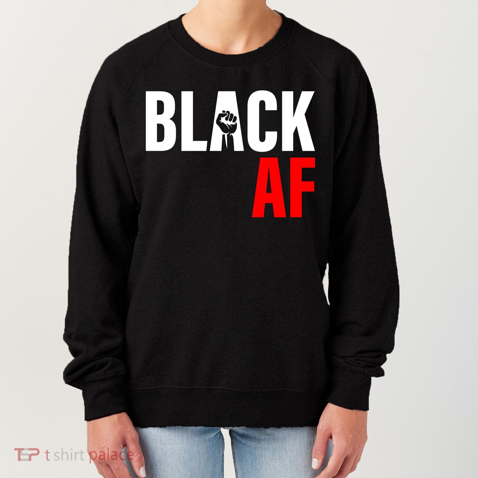 Black AF Fist Logo Women's Sweatshirt