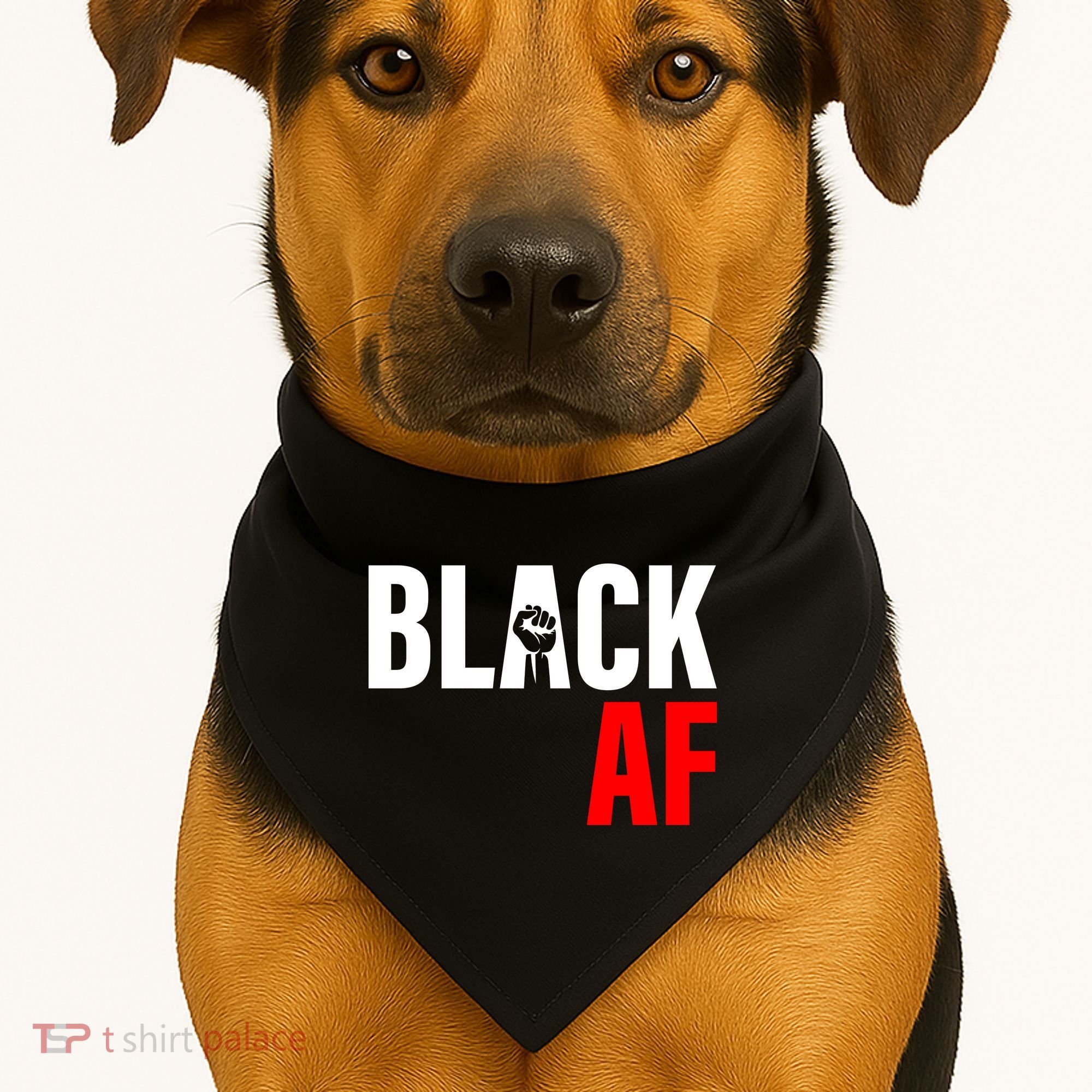 Black AF Fist Logo USA-Made Doggie Bandana