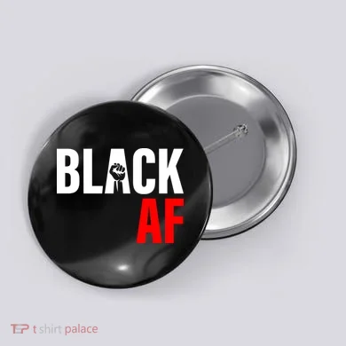 Black AF Fist Logo Button