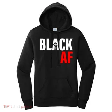 Black AF Fist Logo Women's Hoodie