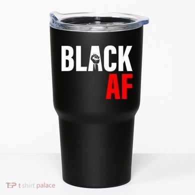 Black AF Fist Logo Tumbler