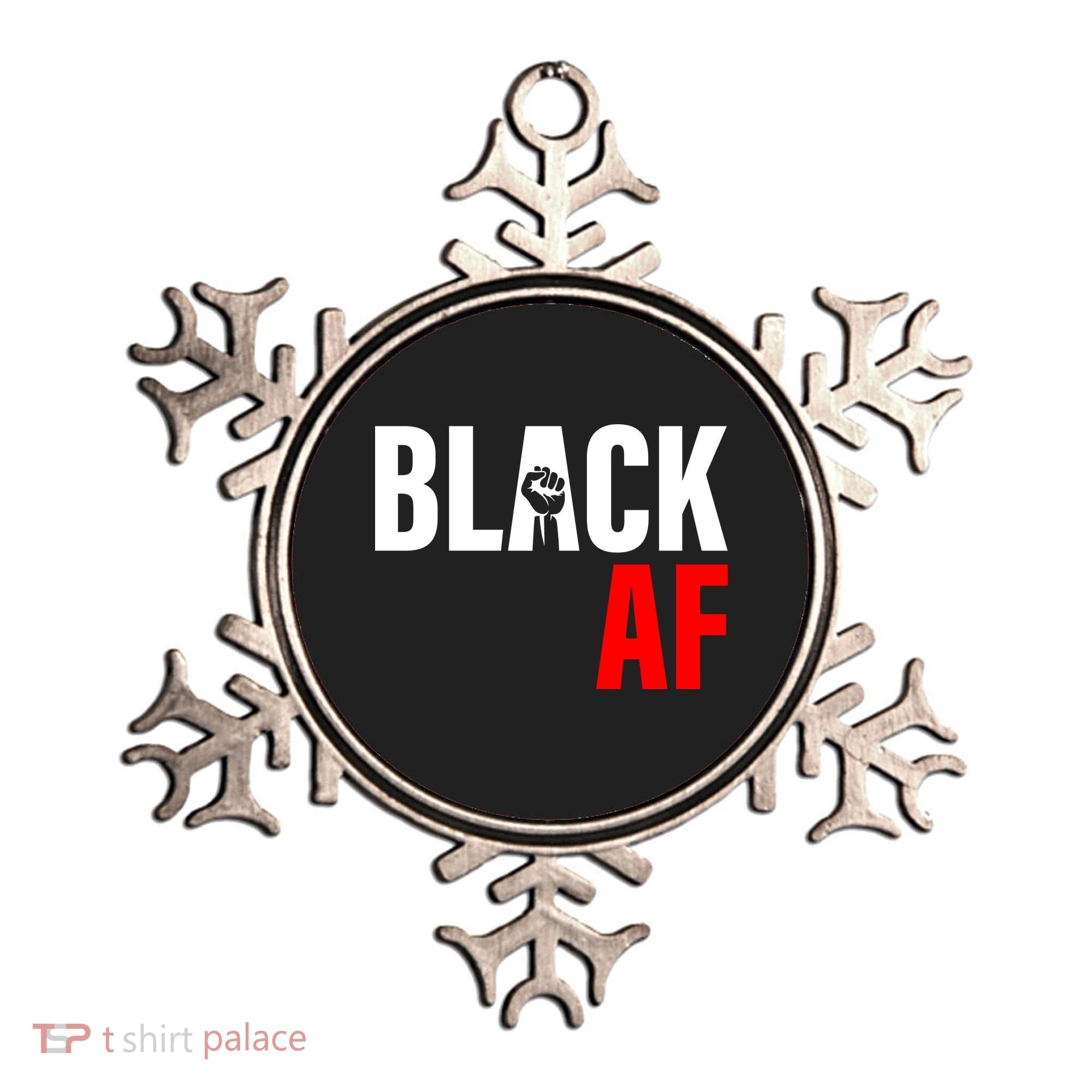 Black AF Fist Logo Ornament