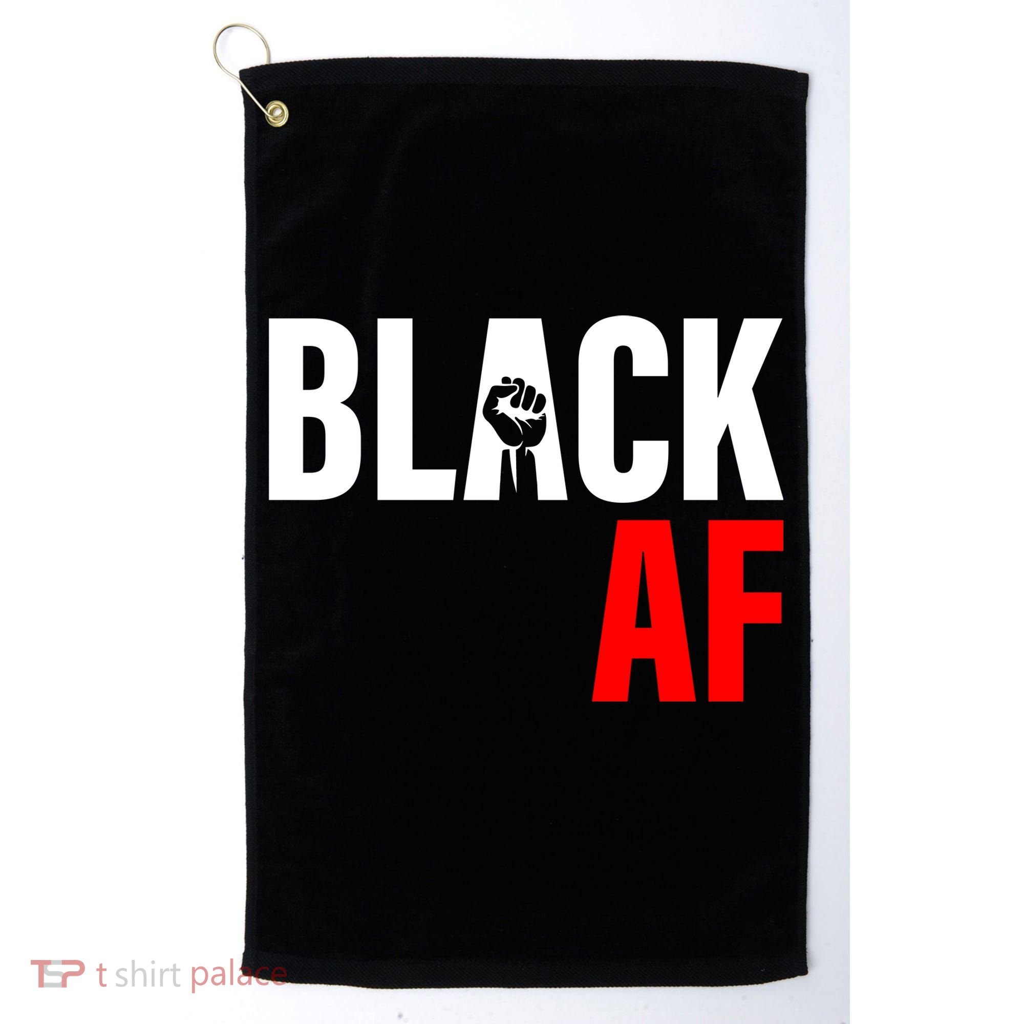 Black AF Fist Logo Golf Towel