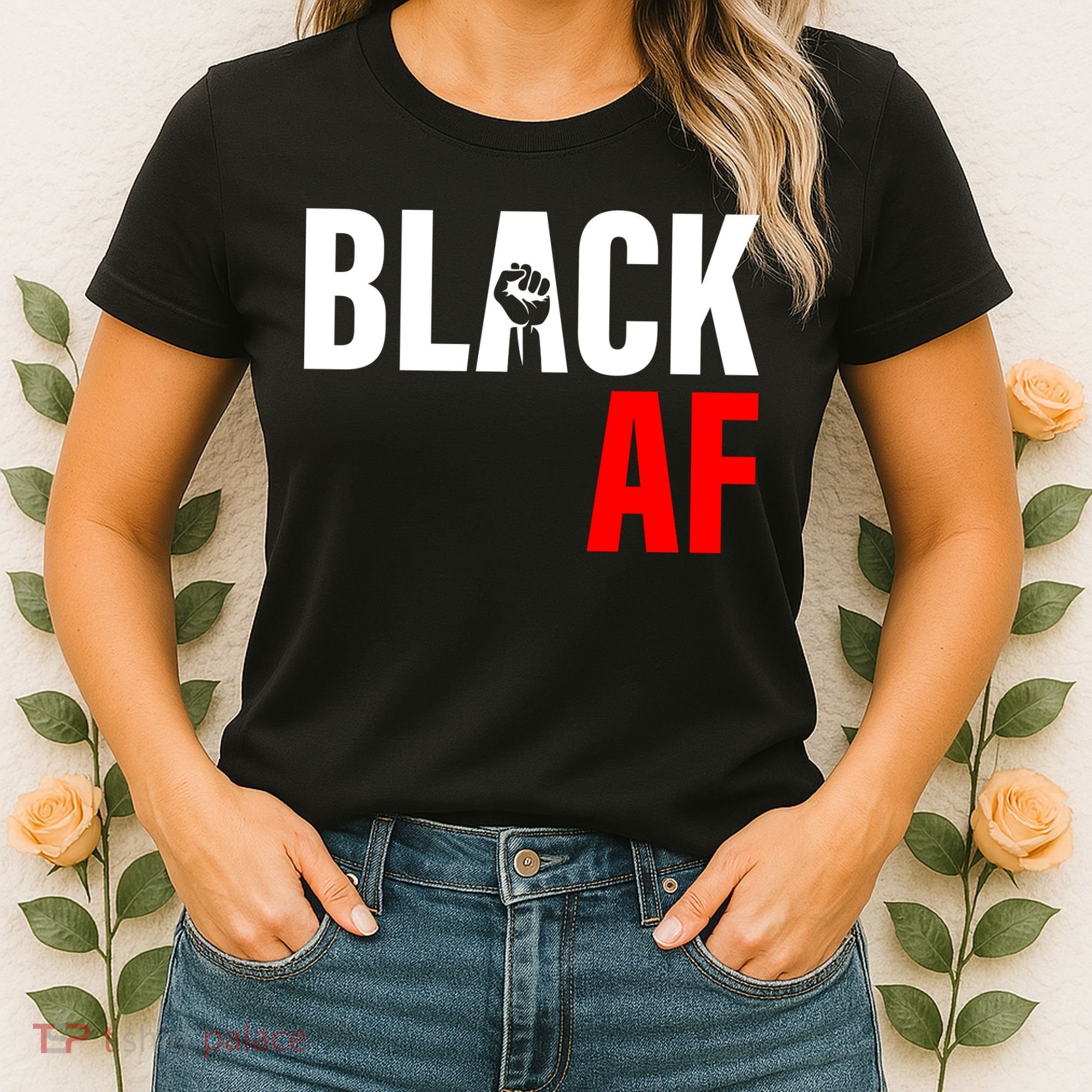 Black AF Fist Logo Women's T-Shirt