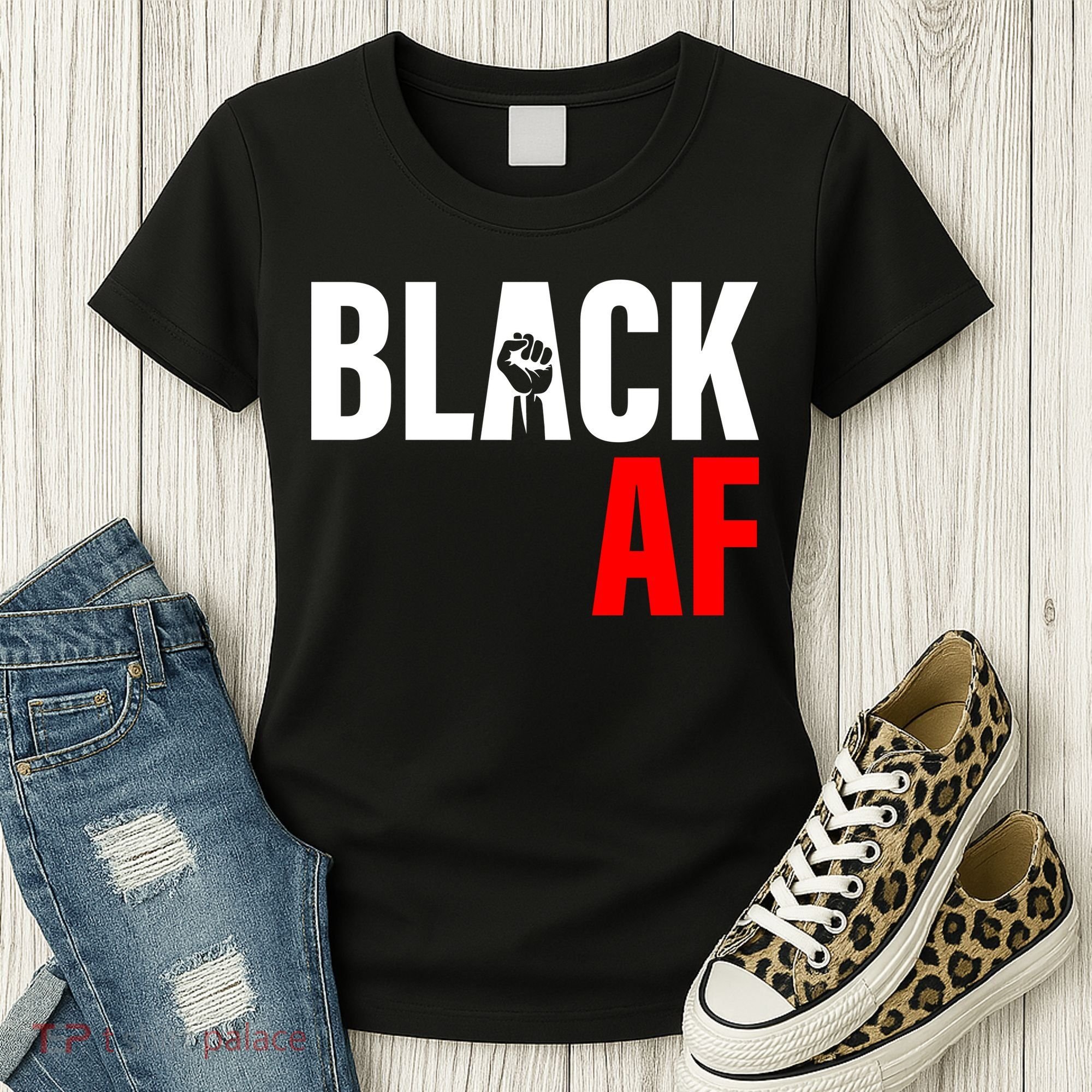 Black AF Fist Logo Women's T-Shirt