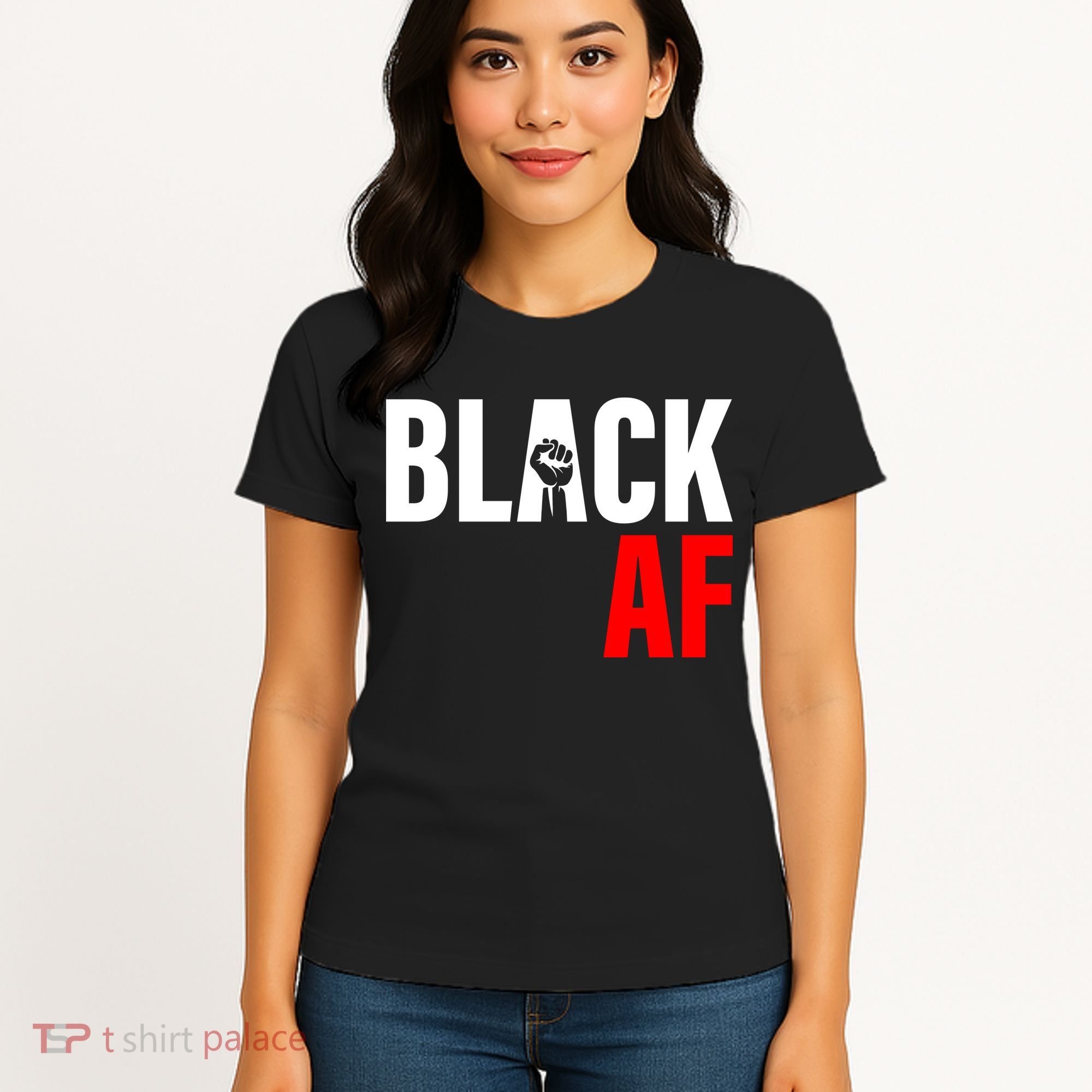 Black AF Fist Logo Women's T-Shirt
