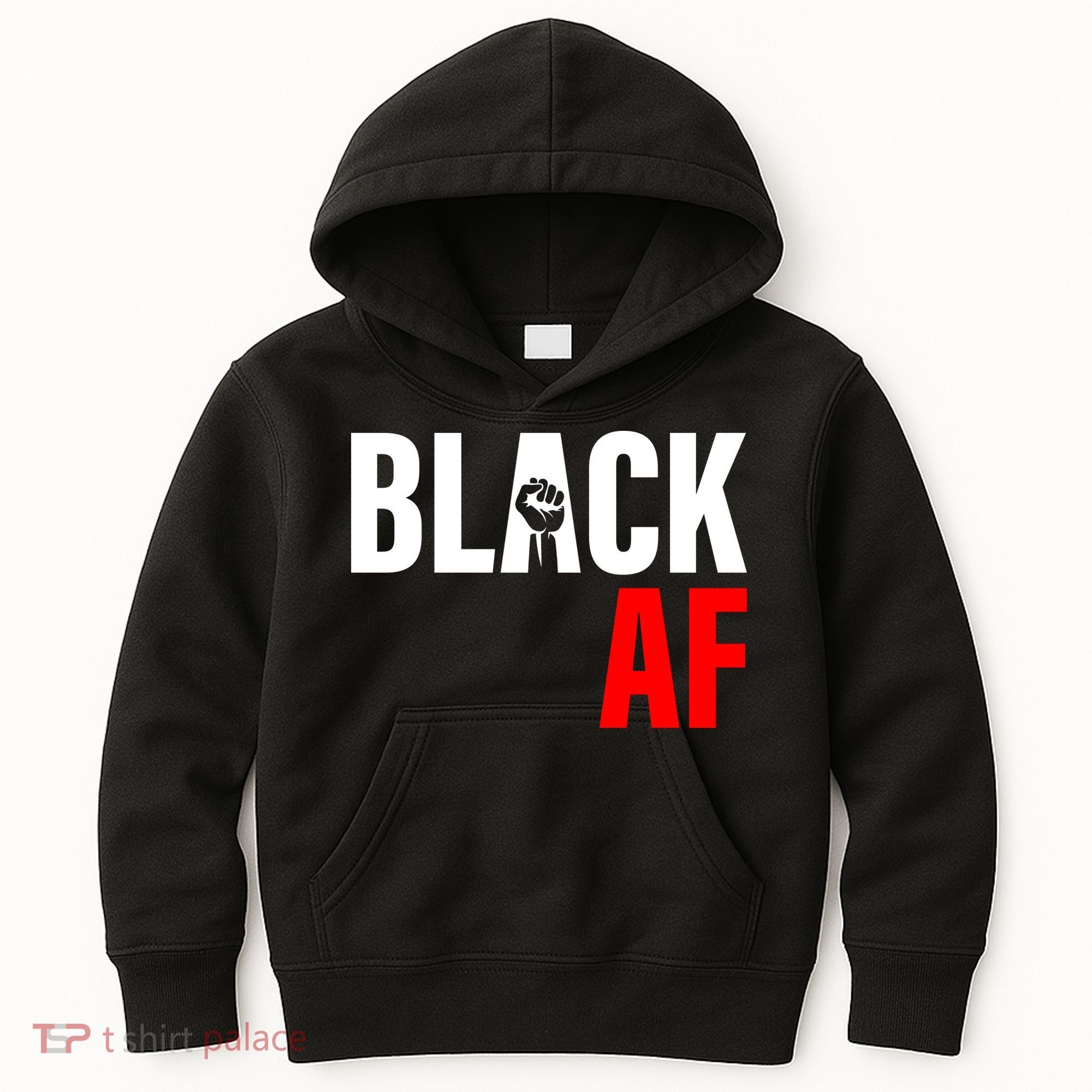 Black AF Fist Logo Kids Hoodie