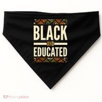 Black And Educated History African Pride  USA-Made Doggie Bandana thumb 0
