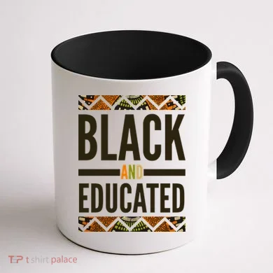 Black And Educated History African Pride Coffee Mug back