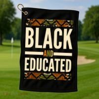 Black And Educated History African Pride  Golf Towel thumb 1