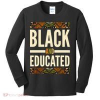 Black And Educated History African Pride  Kids Long Sleeve Shirt thumb 0