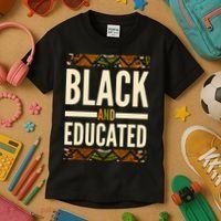 Black And Educated History African Pride  Kids T-Shirt thumb 3