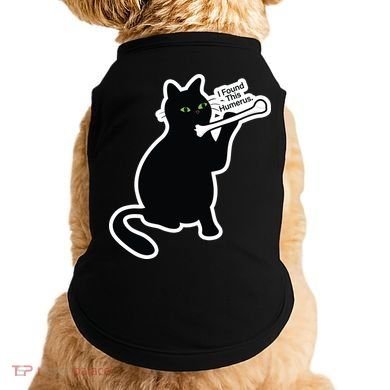 Black Cat I Found This Humerus Funny Doggie Tank