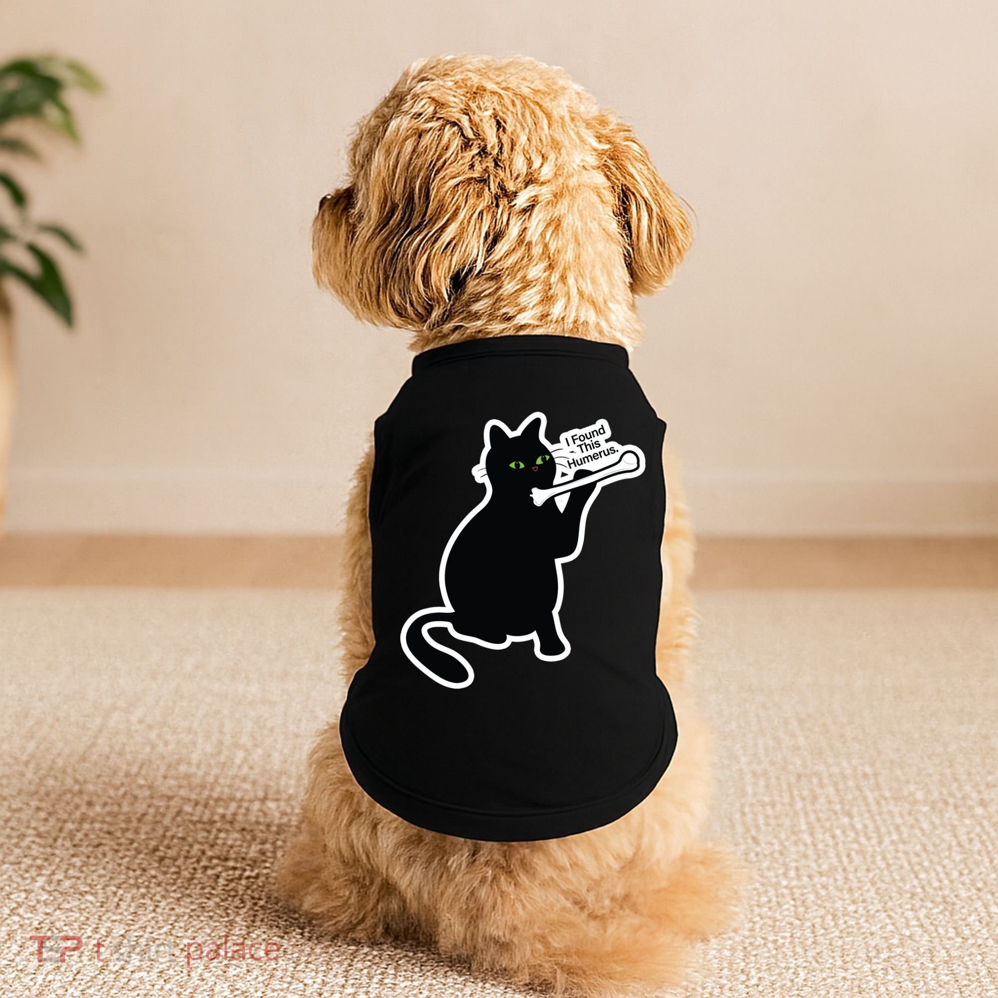 Black Cat I Found This Humerus Funny Doggie Tank