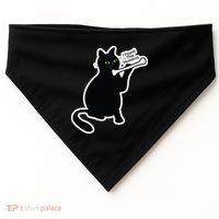 Black Cat I Found This Humerus Funny USA-Made Doggie Bandana thumb 0