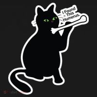 Black Cat I Found This Humerus Funny USA-Made Doggie Bandana thumb 2