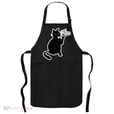 Black Cat I Found This Humerus Funny Apron