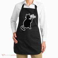 Black Cat I Found This Humerus Funny Apron thumb 2
