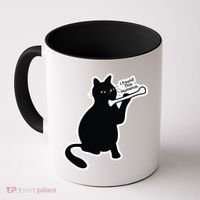 Black Cat I Found This Humerus Funny Coffee Mug thumb 0