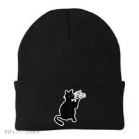 Black Cat I Found This Humerus Funny Beanie thumb 0
