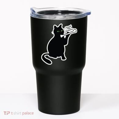 Black Cat I Found This Humerus Funny Tumbler