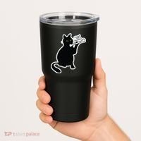 Black Cat I Found This Humerus Funny Tumbler thumb 2