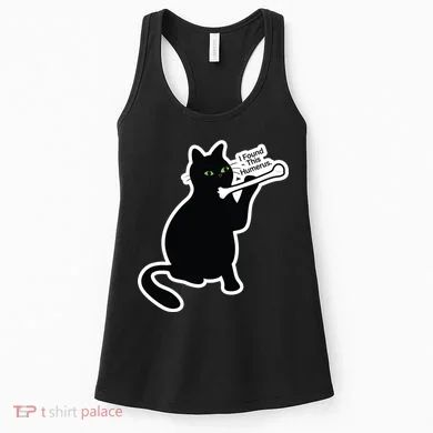 Black Cat I Found This Humerus Funny Women's Tank Top