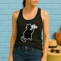 Black Cat I Found This Humerus Funny Women's Tank Top thumb 2