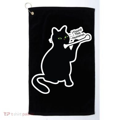 Black Cat I Found This Humerus Funny Golf Towel