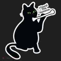 Black Cat I Found This Humerus Funny Golf Towel thumb 3