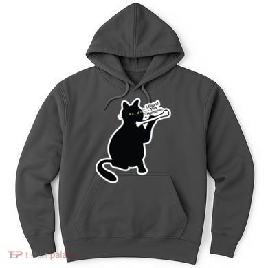 Black Cat I Found This Humerus Funny Hoodie