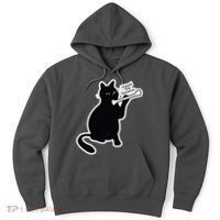 Black Cat I Found This Humerus Funny Hoodie thumb 0