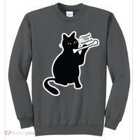Black Cat I Found This Humerus Funny Sweatshirt thumb 0