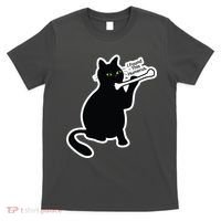Black Cat I Found This Humerus Funny T-Shirt thumb 0