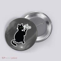 Black Cat I Found This Humerus Funny Button thumb 0