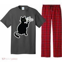 Black Cat I Found This Humerus Funny Pajama Set thumb 0