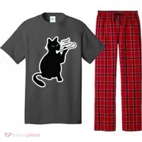 Black Cat I Found This Humerus Funny Pajama Set thumb 0