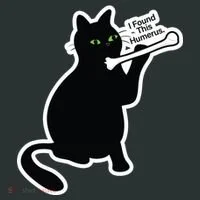 Black Cat I Found This Humerus Funny Pajama Set thumb 2