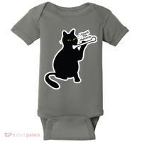 Black Cat I Found This Humerus Funny Baby Bodysuit thumb 0