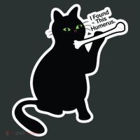 Black Cat I Found This Humerus Funny Baby Bodysuit thumb 2