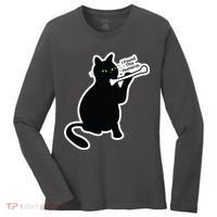 Black Cat I Found This Humerus Funny Women's Long Sleeve Shirt thumb 0