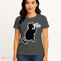 Black Cat I Found This Humerus Funny Women's T-Shirt thumb 4