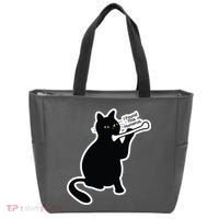 Black Cat I Found This Humerus Funny Tote Bag thumb 0