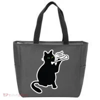 Black Cat I Found This Humerus Funny Tote Bag thumb 0