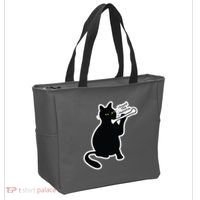 Black Cat I Found This Humerus Funny Tote Bag thumb 2