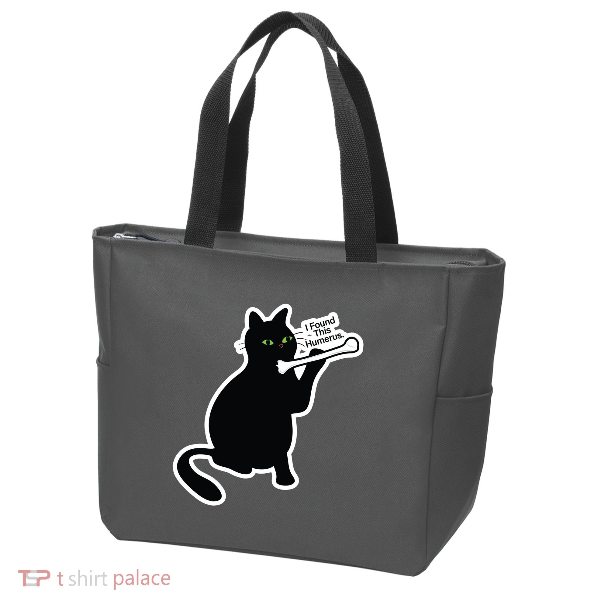 Black Cat I Found This Humerus Funny Tote Bag