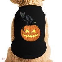 Black Cat Jack O' Lantern Pumpkin Doggie Tank thumb 0
