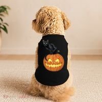 Black Cat Jack O' Lantern Pumpkin Doggie Tank thumb 2