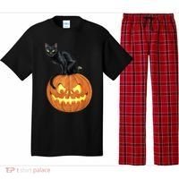 Black Cat Jack O' Lantern Pumpkin Pajama Set thumb 0