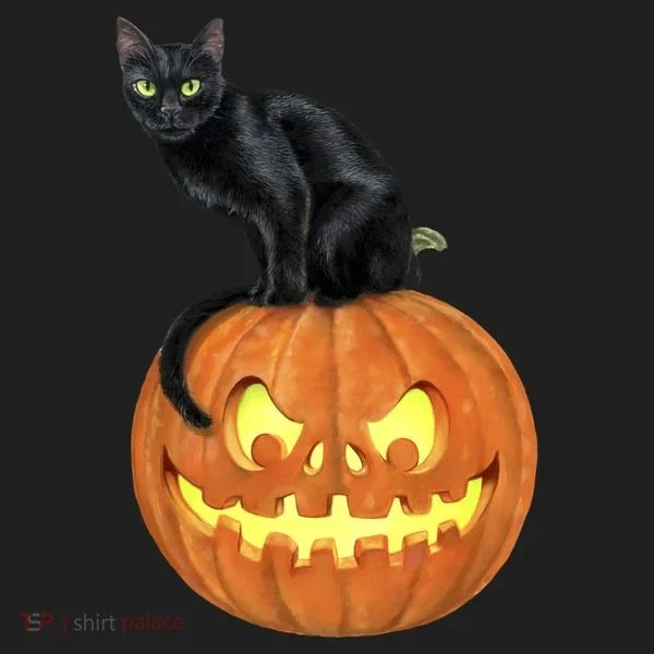 Black Cat Jack O' Lantern Pumpkin Tumbler